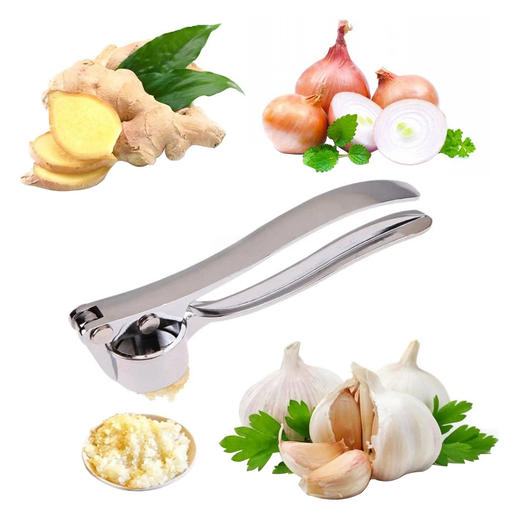 Stainless Steel Garlic Press Crusher