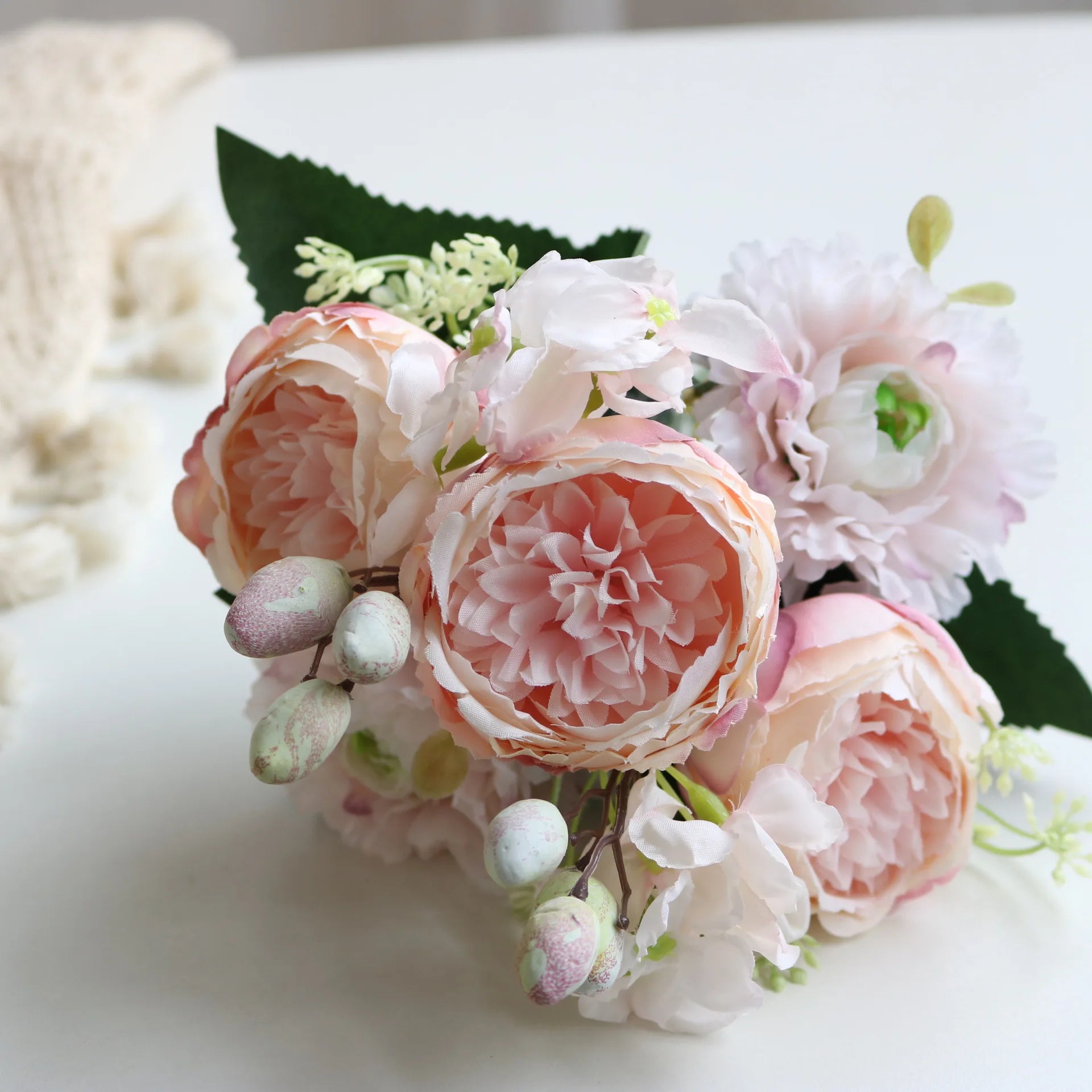 Pink Peony Artificial Flower